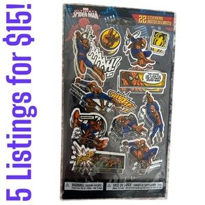 New Spiderman Puffy Stickers by American Greetings, set of 22
